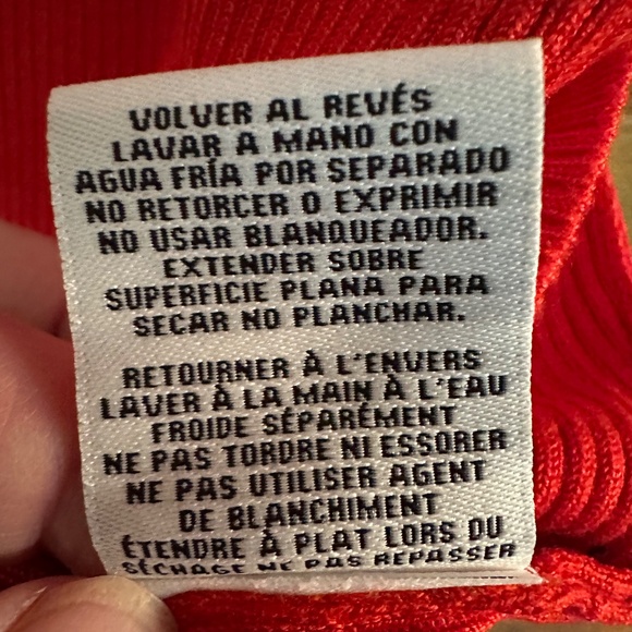 Ruby Rd Red Ribbed Tank Top with Beaded Neckline.  Size 1X. - Picture 5 of 6